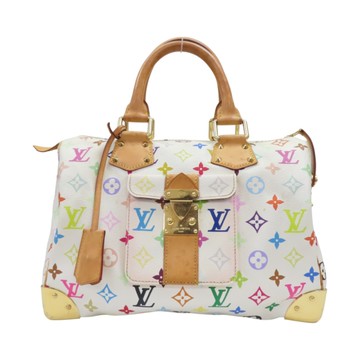 LOUIS VUITTON LV 路易威登 白彩 原花帆布 Speedy 30 波士頓包 手提包 M92643 【二手名牌BRAND OFF】