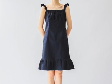 法式復古 俏皮小飛袖 可鹽可甜小禮服式洋裝