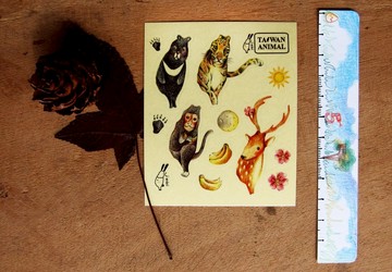 TAIWAN動物系列透明貼紙組