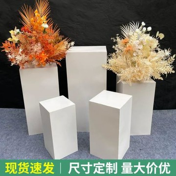 新款婚慶道具鐵藝方柱路引甜品臺圓柱體婚禮舞臺裝飾擺件櫥窗布置
