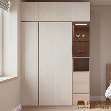 直人木業-CLOUDLIGHT雲光晨霧高被櫥衣櫃組152公分(單吊+展示)