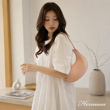 【Hermosa】韓系腋下包 女生單肩包 法棍包 半月包 小包包 百搭斜背包 簡約質感 肩背包 韓版包包
