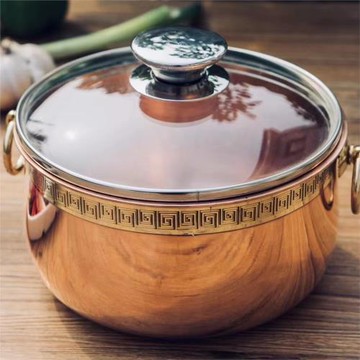 電磁爐小火鍋單人小銅鍋加厚銅火鍋電磁茶具茶洗禮選小聚新中式