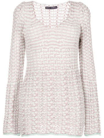 Marco Rambaldi - textured cable-knit jumper - women - Acrylic/Alpaca/Wool/Cotton/Polyamide/Merino - L - Green