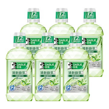 DARLIE 清新綠茶漱口水(無酒精配方)500mlx6入