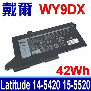 DELL 戴爾 WY9DX 電池 Latitude 14 5420 L5420 15 5520 L5520  005R42 075X16 RJ40G   P137G001 P137G002  P104F001 P104F002 Precision 15-3560 P104F001