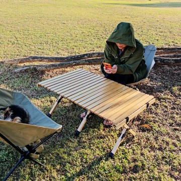 美麗大街 松木露營摺疊桌戶外蛋捲桌【109122968】