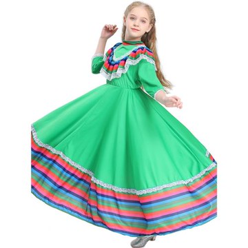 世界風情民族表演服萬圣節cosplay兒童服裝墨西哥西班牙演出服