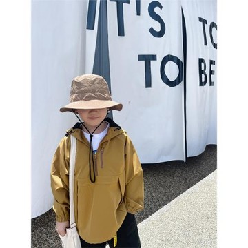 【清倉】童裝男童外套連帽上衣中大童露營沖鋒衣潮 120碼 130碼