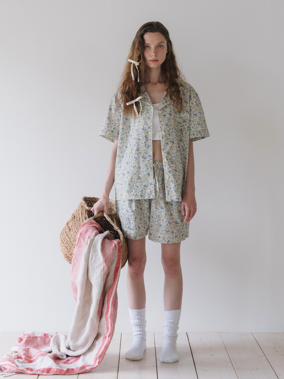 sienne Sienne Flower Pajamas - Sky Blue
