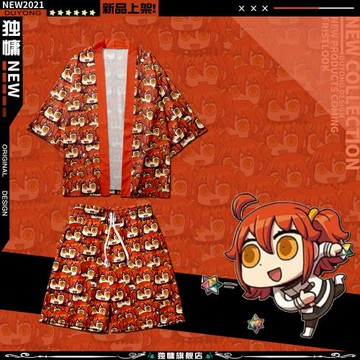 FATE魔性Q版咕噠子周邊動漫短褲FGO命運二次元痛衣披風居家服套裝