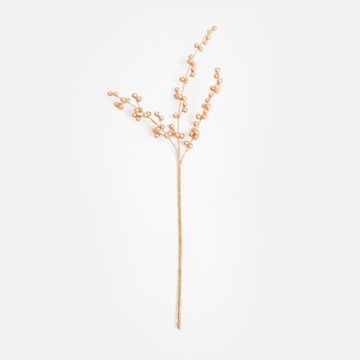 節慶人造枝花金色小莓果75cm 無葉片