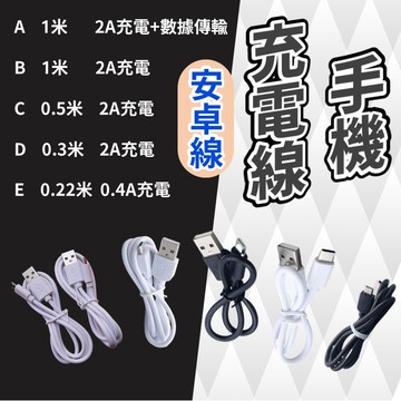 【台灣出貨】Micro USB安卓充電線｜20cm／1米充電線｜2A快充傳輸線｜手機數據線｜安卓手機傳輸線｜3C充電線