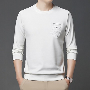 ※現貨 【黑3XL/白L/駝2XL】厚磅休閒圓領T恤 拉鍊燙印長袖上衣【C32145】