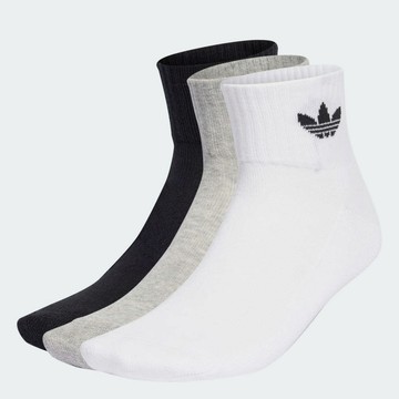 ADIDAS ADICOLOR 男女 中筒襪灰 3雙入 IJ5612