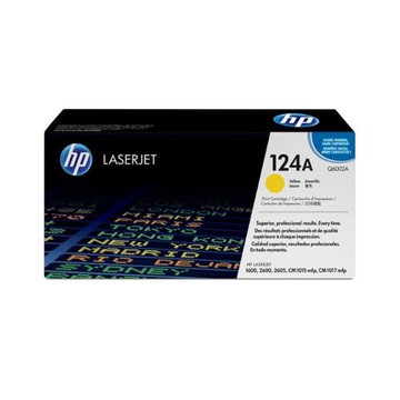 HP  Q6002A(124A) 黃色 原廠碳粉匣 適用雷射 1600/2600n/2605dtn/CM1015mfp/CM1017mfp