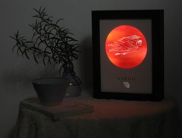 定製星座小夜燈 Virgo室女座 星空生日禮物 調光陪伴入眠床頭燈