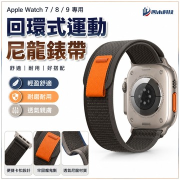 【台灣出貨】AppleWatch錶 回環式 運動尼龍蘋果錶帶 Iwatch錶帶 適用於 AppleWatch7/8/9