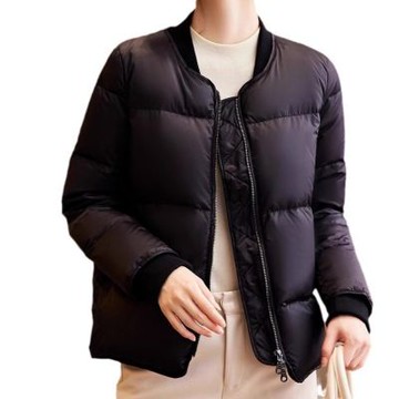 [巴黎精品] 現貨+預購 頂級真羽絨外套90%鵝絨羽絨衣秋冬外套保暖大碼休閒女裝-短款棒球服女外套a1lm40