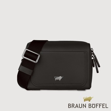 【BRAUN BUFFEL】斯杜迪歐 斜背包-黑色(德國小金牛台灣總代理)/BF566-60-BK