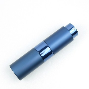 MYBeauty 旋轉收納防漏填充瓶15ml-藍 婚禮小物/香水分裝小噴瓶/玻璃分裝瓶/按壓式噴霧瓶/酒精分裝罐/隨身攜帶瓶