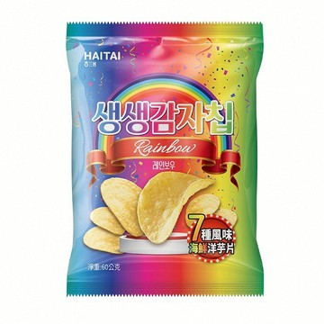 海太 HAITAI 洋芋片 海鮮風味 60g l 蜂蜜奶油洋芋片60g l  蜂蜜奶油洋芋片 大蒜麵包風味 55g