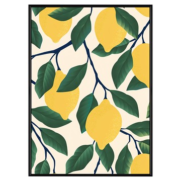 檸檬葉子藝術畫框  50 x 70cm  黑色