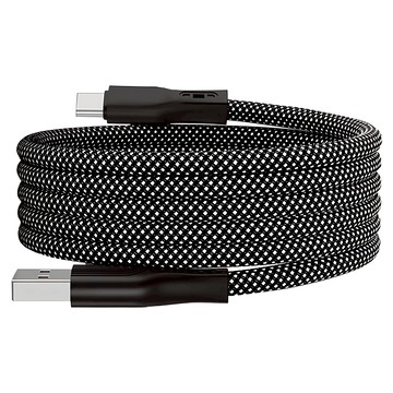 Bravo-U USB to Type-C 磁吸收納編織充電傳輸線 1M 黑色  1條