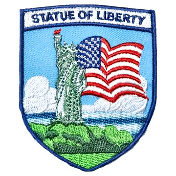 A-ONE 匯旺 美國 自由女神 地標造型刺繡 熨燙貼布  彩色  1個