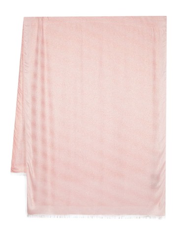 D'aniello - metallic-threading fringed scarf - women - Viscose/Polyester/Modal - One Size - Pink