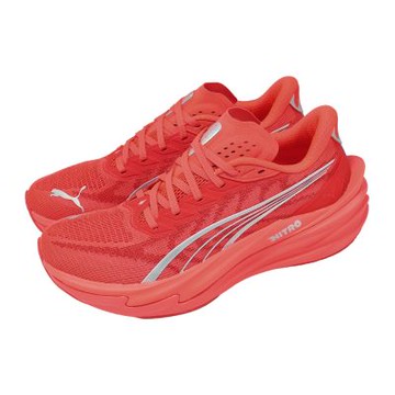 Puma 慢跑鞋 Deviate Nitro 4 Wns 女鞋 橘 銀 氮氣中底 碳板 312124-19