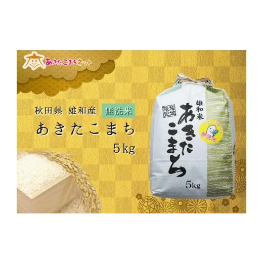 ふるさと納税 秋田県 秋田市 令和5年産の厳選あきたこまち♪秋田市雄和産あきたこまち清流米(無洗米)5kg