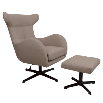 艾瑞克高背旋轉主人椅組-多色可選卡其色