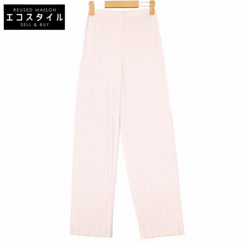 PLEATS PLEASE ホワイトプリーツパンツ PLEATS PLEASE プリーツプリーズ ホワイト PP61-JF643 プリーツ