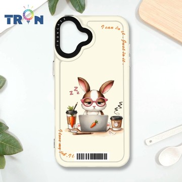 TRON IPHONE 16 PLUS 小動物不想上班 兔狗貓 防摔 MAGSAFE 磁吸 太空載具殼 透黑 手機殼