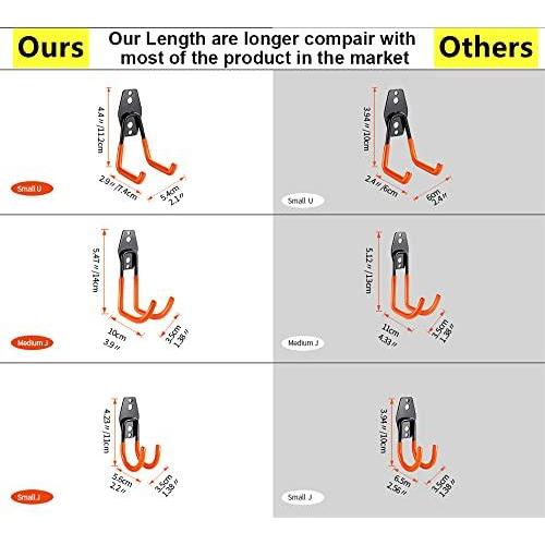 壁掛け 収納 フック |ガレージフック ヘビーデューティー、ガレージウォールフック、ガレージウォール用ツールハンガー 32 パック、バイクフック ガレ