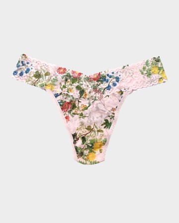 Printed Original-Rise Signature Lace Thong