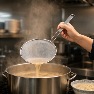 日本新越拉麵18-8不銹鋼濾湯網【大正餐具批發】細密濾網 日本製濾網 撈麵網 拉麵漏網 日式湯麵濾網 濾湯網 日式濾網