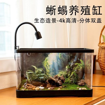 高品質🥇守宮飼養箱 爬蟲飼養盒 昆蟲寵物箱 高清透明 雨林缸高清爬寵飼養箱蜥蜴爬箱保溫保溼生態缸角蛙蜘蛛爬缸守宮箱