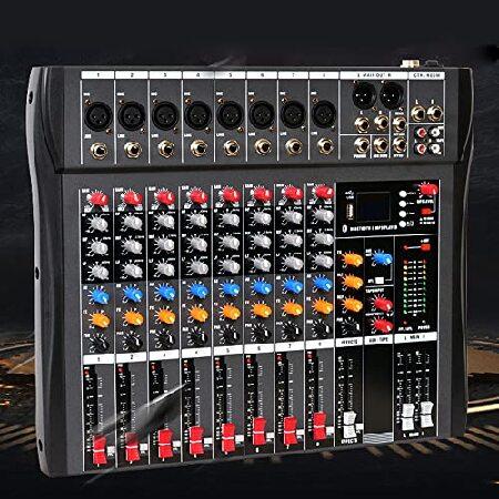 Professional Audio Mixer Channel Bluetooth Audio Mixer DJ Mic Audio Mixer Control LED Digital Display Music Stream Low Noise Band Chann 並行輸入品