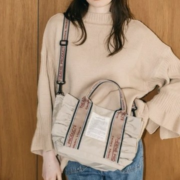 ［SUMI選物］尼龍包 斜背包 手提包 黑色M  防水包 THEATRE PRODUCTS 荷葉邊包包 單肩包