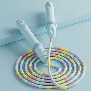 It's Good Ten 馬卡龍防纏繞跳繩  藍色  繩長280cm 手柄2.8 x 16cm  1個