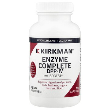 Kirkman Labs, EnZym Complete 消化酶膠囊，含 DPP-IV 和 ISOGEST®，180 粒裝