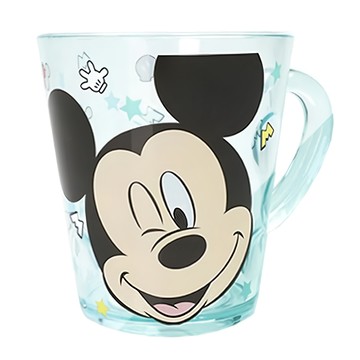 MICKEY MOUSE 米奇透明手把杯子 AS水晶杯 260ml  1個