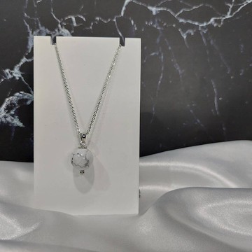 天然白紋石項鍊