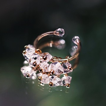 14KGF Herkimer 鑽石 Sharara 耳骨夾 Lydia