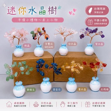 【Rich手作】水晶樹 迷你招財樹 開運水晶樹 交換禮物 療癒小物 小禮物 桌上小物 療癒 交換禮物 現貨來台 AA