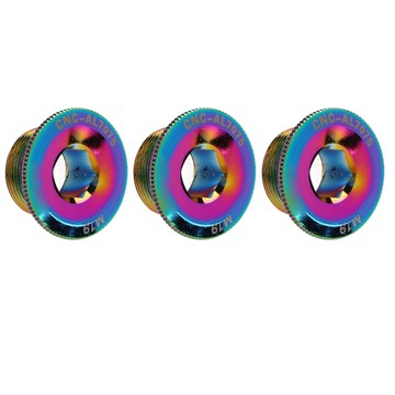 【Lixada】 3 件 M19 曲柄蓋螺絲防銹高精度鋁合金自行車山地炫目