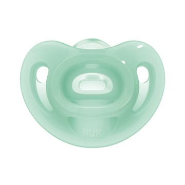 NUK SENSITIVE全矽膠安撫奶嘴  0~6個月  綠色  1個