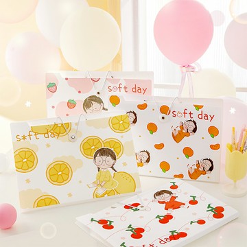 三年二班麻球文件夾試卷收納袋多層風琴包學生用科目分類文件袋學科墊板a4試卷夾高中生檔案袋透明插頁資料冊